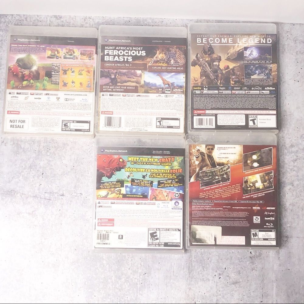 PlayStation 3 Game Bundle Set of 5 - Picture 2 of 3